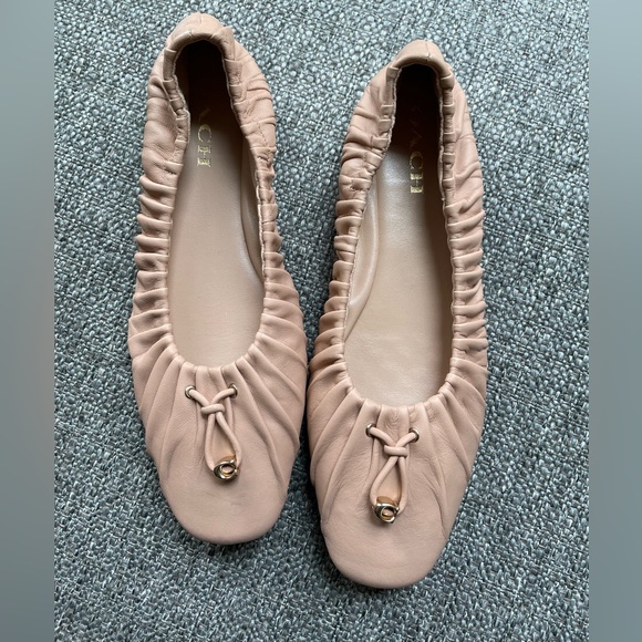 Coach Shoes Coach Eleanor Leather Ballet Flats Size 7 Worn Only A